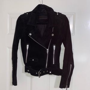 Blank NYC black suede biker jacket XS
